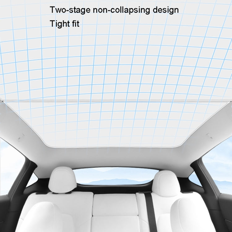 3pcs /Set For Tesla Model Y Ice Crystal Sunshade Car Roof Front And Rear Sunroof Shade(Beige) - Window Foils & Solar Protection by PMC TechLife | Online Shopping South Africa | PMC TechLife | Buy Now Pay Later Mobicred