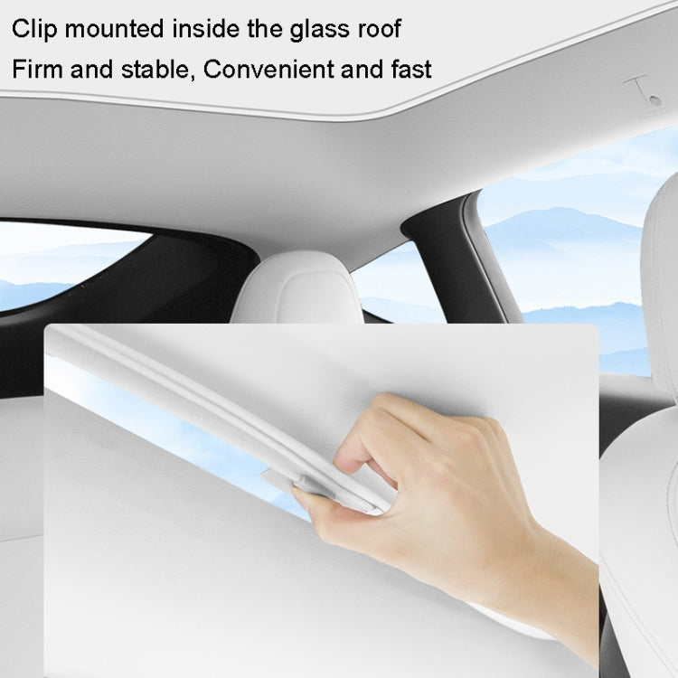 4pcs /Set For Tesla Model Y Ice Crystal Sunshade Car Roof Front And Rear Sunroof Shade(Black) - Window Foils & Solar Protection by PMC TechLife | Online Shopping South Africa | PMC TechLife | Buy Now Pay Later Mobicred
