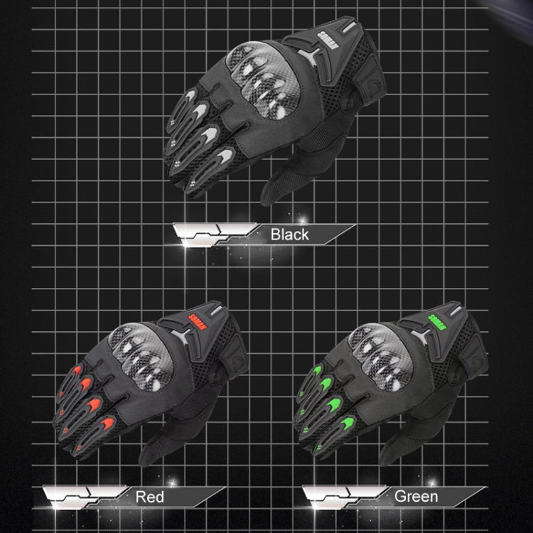 SOMAN Motorcycle Riding Anti-fall Breathable Anti-slip Carbon Fiber Gloves, Size: M(Black) - free shipping - PMC TechLife - Order now!