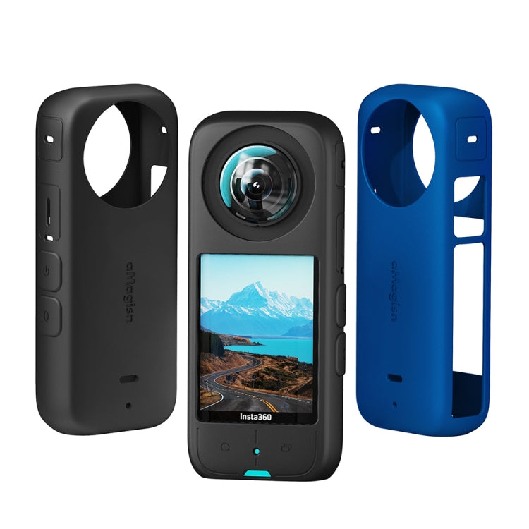 For Insta360 X3 AMagisn Body Silicone Protective Cover, Style: Lens Case (Black) - free shipping - PMC TechLife - Order now!