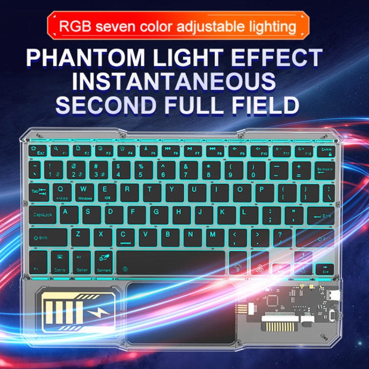KB-333 RGB Backlit Wireless Bluetooth Keyboard Cell Phone Tablet Laptop Compatible Keypad(Black) - free shipping - PMC TechLife - Order now!
