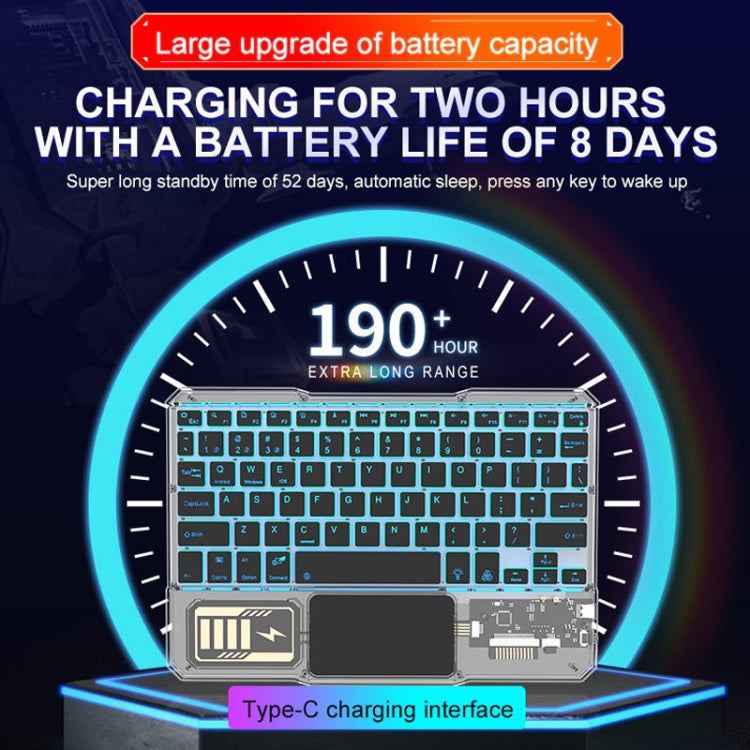 KB-333 RGB Backlit Wireless Bluetooth Keyboard Cell Phone Tablet Laptop Compatible Keypad(Black) - free shipping - PMC TechLife - Order now!