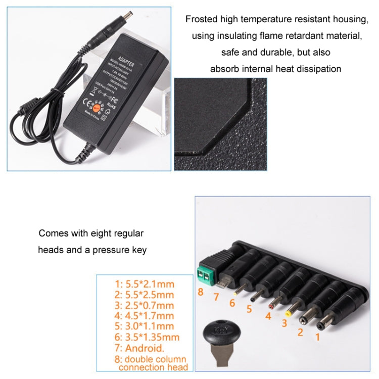 65W 6-20V Adjustable 3A DC Power Adapter Charger, Specification: AU Plug - Universal Power Adapter by PMC TechLife | Online Shopping South Africa | PMC TechLife | Buy Now Pay Later Mobicred