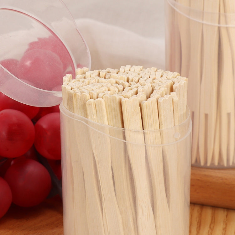 200pcs /Can Bamboo Fruit Stick Disposable Two Tines Dessert Fork For Home Use - Gadgets by PMC TechLife | Online Shopping South Africa | PMC TechLife