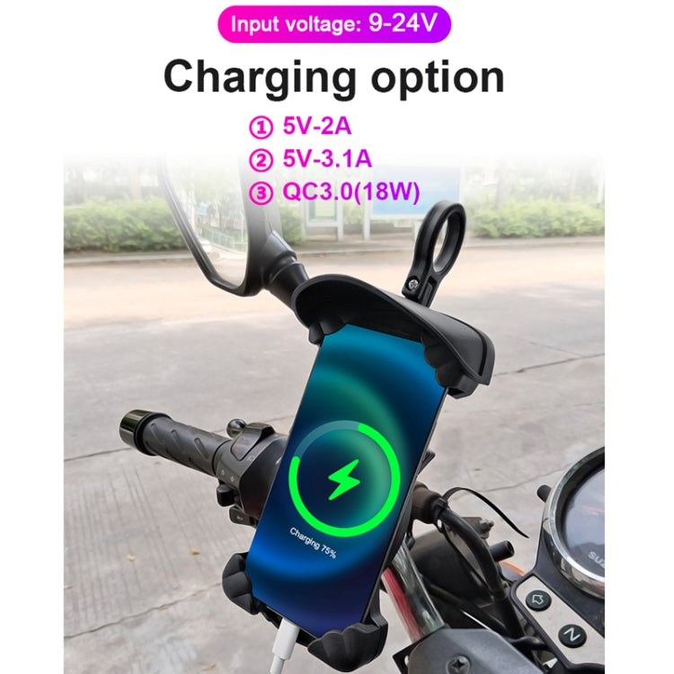Motorcycle Sunshade Rainproof Mobile Phone Holder, Shape: Mirror Holder  No Charge - Holder by PMC TechLife | Online Shopping South Africa | PMC TechLife | Buy Now Pay Later Mobicred