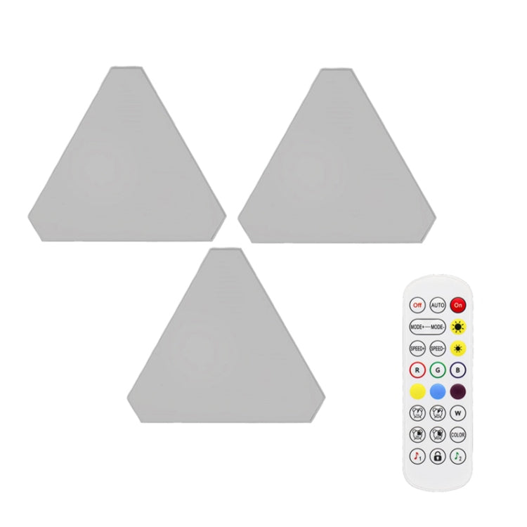 3pcs /Set Triangle Splicing Intelligent Sound Control Quantum Light Atmosphere Lighting With Remote Control, US Plug(WiFi Model) - Novelty Lighting by PMC TechLife | Online Shopping South Africa | PMC TechLife | Buy Now Pay Later Mobicred