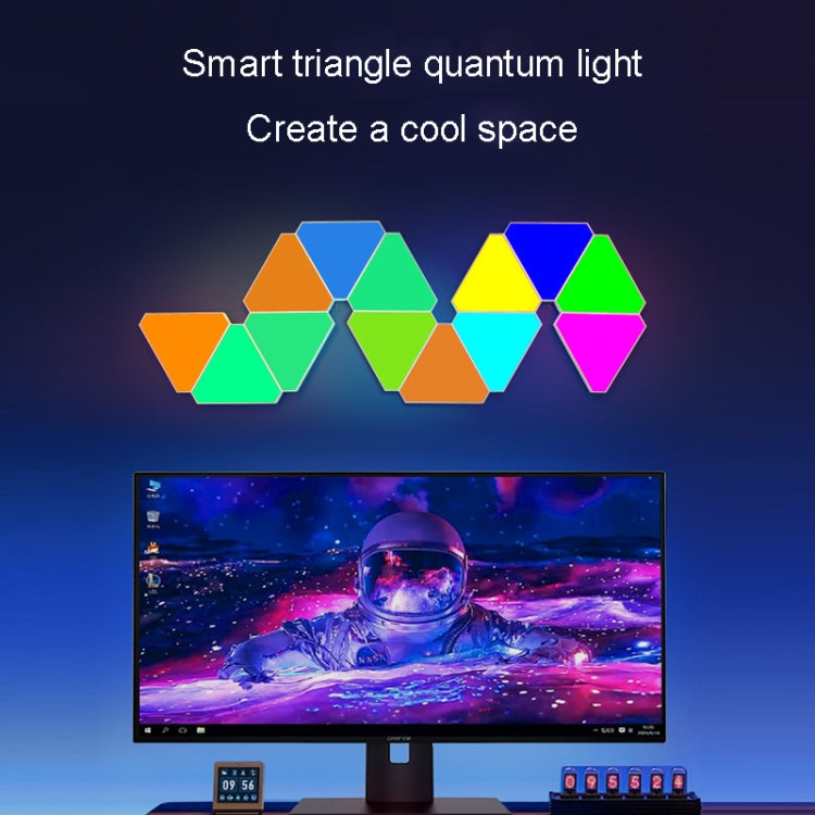 10pcs /Set Triangle Splicing Intelligent Sound Control Quantum Light Atmosphere Lighting With Remote Control, US Plug(WiFi Model) - Novelty Lighting by PMC TechLife | Online Shopping South Africa | PMC TechLife | Buy Now Pay Later Mobicred