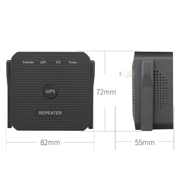 2.4G 300M Wifi Repeater Wifi Extender Wifi Amplifier With 1 LAN Port US Plug - Broadband Amplifiers by PMC Jewellery | Online Shopping South Africa | PMC Jewellery | Buy Now Pay Later Mobicred