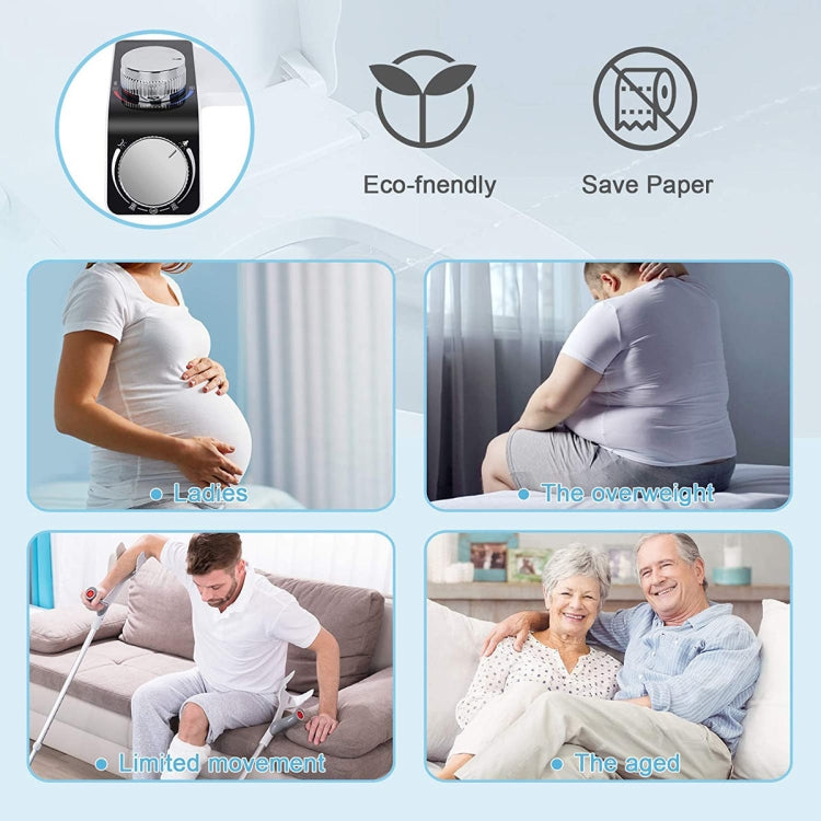 Bidet Toilet Seat Attachment With Hot & Cold Double Nozzle Personal Hygiene 3/8 For Europe - Toilet Accessories by PMC TechLife | Online Shopping South Africa | PMC TechLife
