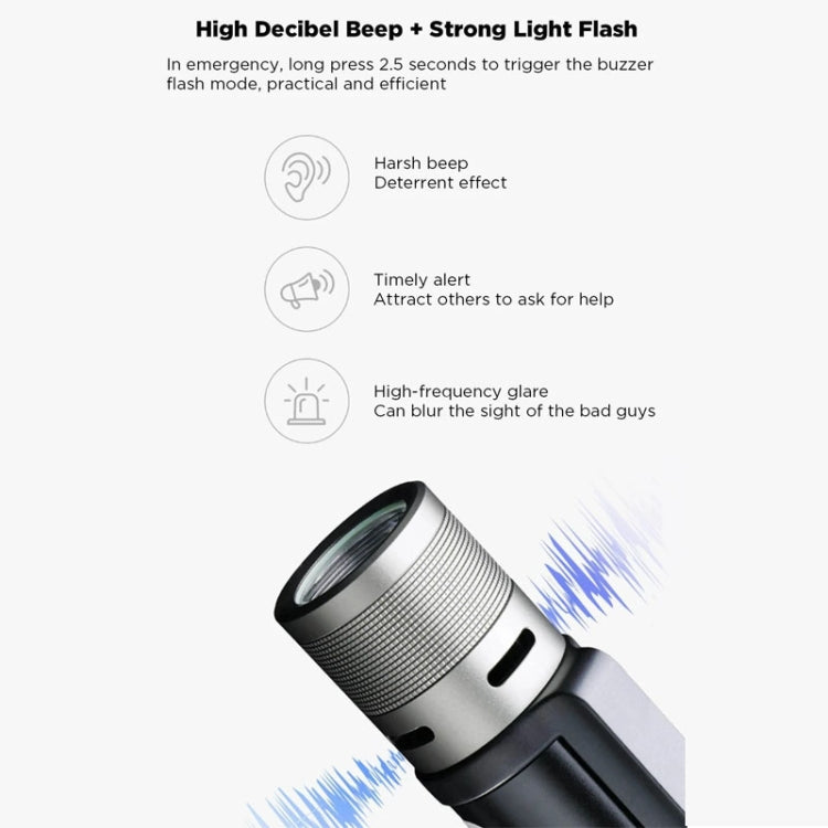 Nextool  6-In-1 Outdoor Emergency Flashlight  Zoomable Alarm Camping Work Light(Black) - free shipping - PMc TechLife - Order now!