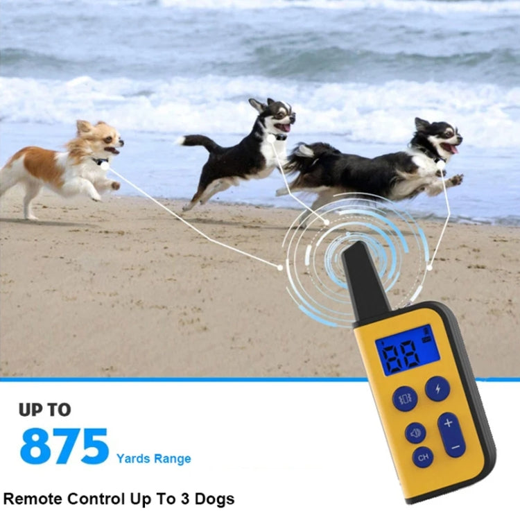 800m Remote Control Dog Trainer Stop Barker Electrical Shock Vibration Pet Collar(Khaki) - Training Aids by PMC TechLife | Online Shopping South Africa | PMC TechLife | Buy Now Pay Later Mobicred
