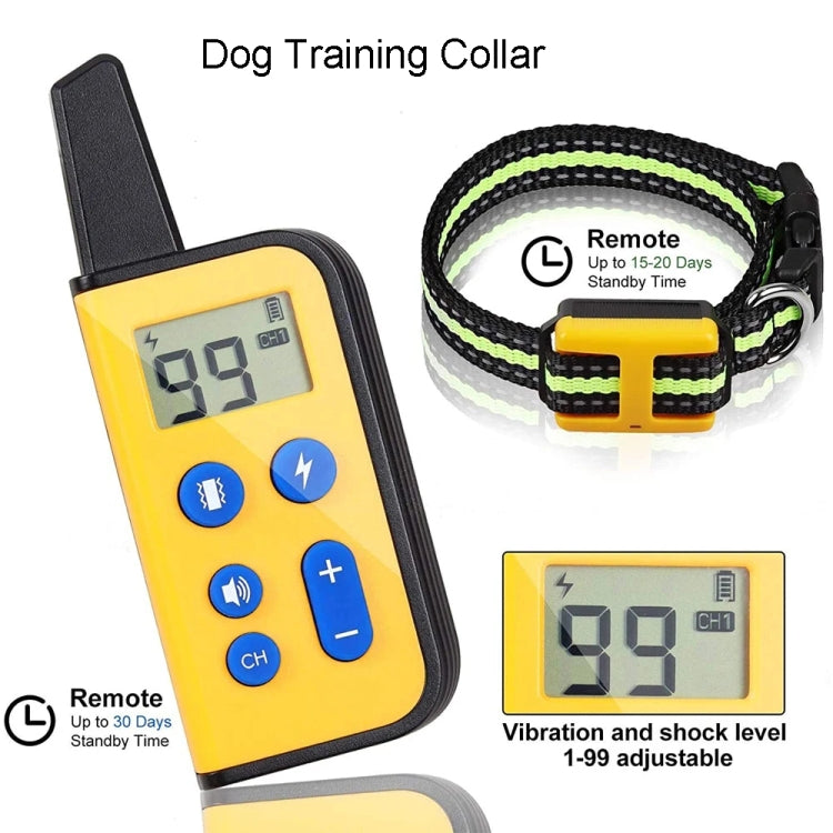 800m Remote Control Dog Trainer Stop Barker Electrical Shock Vibration Pet Collar(Khaki) - Training Aids by PMC TechLife | Online Shopping South Africa | PMC TechLife | Buy Now Pay Later Mobicred