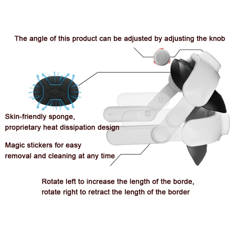 For Meta Quest 3 VR  iplay Head Strap Reduce Pressure Adjustable Headband(White) - VR Accessories by PMC TechLife | Online Shopping South Africa | PMC TechLife