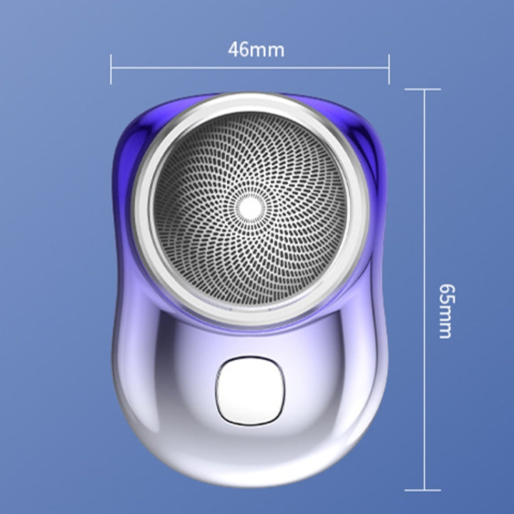 Three-Ring Knife Mesh Electric Men Shaver Travel Portable Mini Shaver, Color: Digital Display Gradient Blue - Electric Shavers by PMC TechLife | Online Shopping South Africa | PMC TechLife | Buy Now Pay Later Mobicred