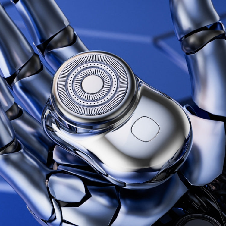 Three-Ring Knife Mesh Electric Men Shaver Travel Portable Mini Shaver, Color: Digital Display Silver - Electric Shavers by PMC TechLife | Online Shopping South Africa | PMC TechLife | Buy Now Pay Later Mobicred