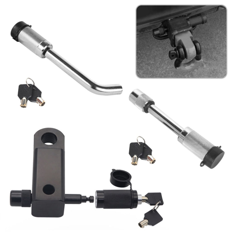 Car Latch Lock Trailer Tow Hook Anti-theft Padlock(Straight Pipe Black) - Towing Bars by PMC TechLife | Online Shopping South Africa | PMC TechLife | Buy Now Pay Later Mobicred