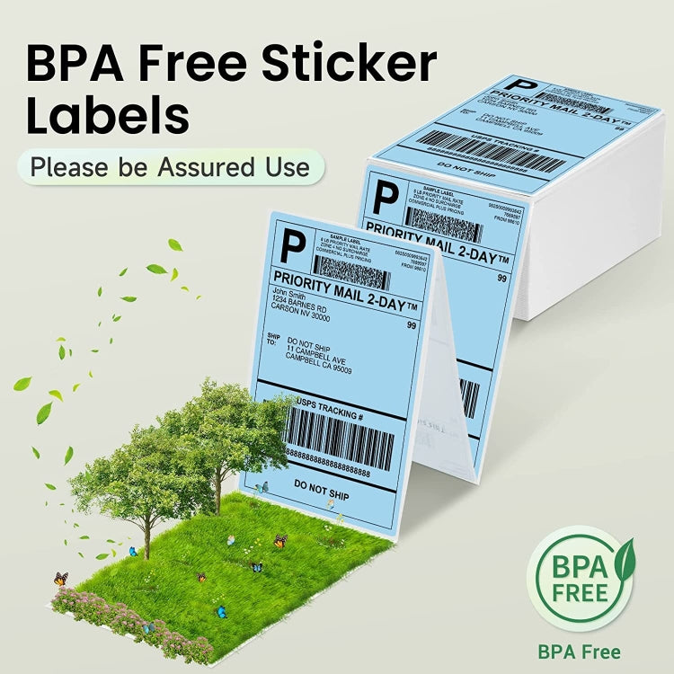 500sheets 4��6 Inch Stickers Thermal Label Paper For Phomemo PM-246S / PM-241BT / D520BT, Style: Folding Rose Red - Printer Accessories by PMC TechLife | Online Shopping South Africa | PMC TechLife | Buy Now Pay Later Mobicred