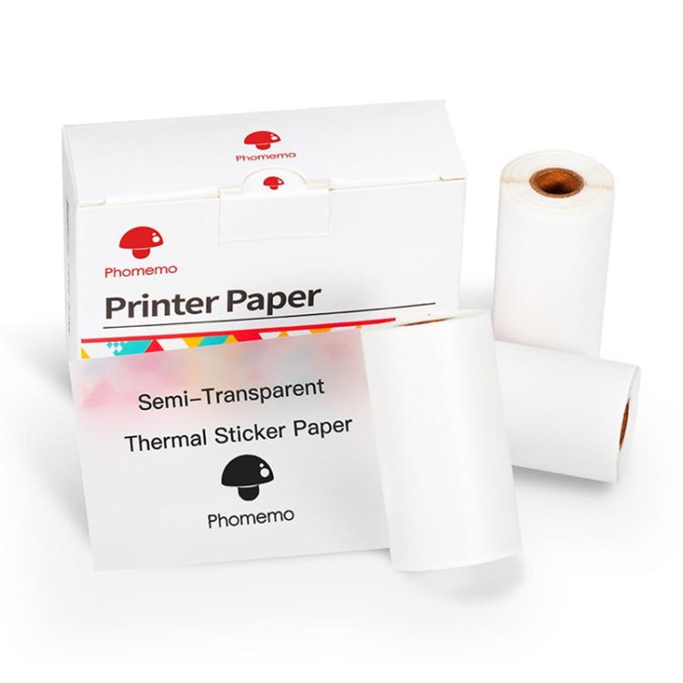 Phomemo 3rolls /Pack 50mm Translucent Bottom Black Words Self-Adhesive Printer Sensitive Label Printing Paper For M02 / M02S / M02Pro / M03 - Printer Accessories by Phomemo | Online Shopping South Africa | PMC TechLife | Buy Now Pay Later Mobicred