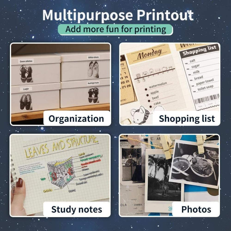 For Phomemo M03 Series 3rolls /Pack 80mmx3.5m 10 Years Thermal Self-adhesive Black on White Printing Paper - Printing Paper by Phomemo | Online Shopping South Africa | PMC TechLife | Buy Now Pay Later Mobicred