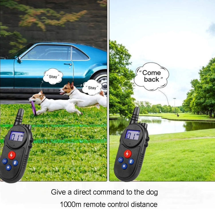 1000m Remote Control Intercom Dog Trainer Electric Shock Vibration Stop Barker(Yellow) - free shipping - PMC TechLife - Order now!