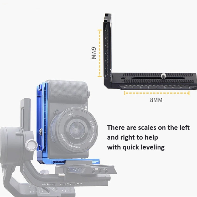 Universal Camera L Shape Bracket Quick Release Plate for Camera RSC2 / RS3 Stabilizers, Spec: L-440 Blue - L-Bracket by PMC TechLife | Online Shopping South Africa | PMC TechLife | Buy Now Pay Later Mobicred