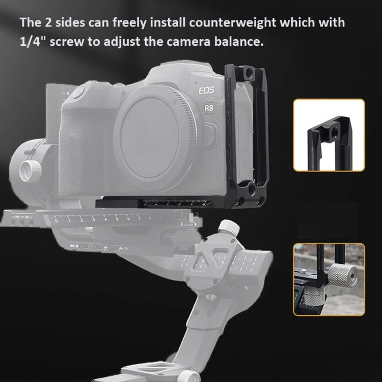 Universal Camera L Shape Bracket Quick Release Plate for Camera RSC2 / RS3 Stabilizers, Spec: L-440 Red - L-Bracket by PMC TechLife | Online Shopping South Africa | PMC TechLife | Buy Now Pay Later Mobicred