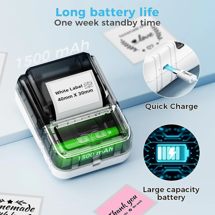 Phomemo M120 Label Maker Barcode Printer Bluetooth Thermal Label Machine(Black) - free shipping - PMC TechLife - Order now!