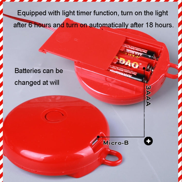 Christmas Wreath Timing Lighting Lights Door Decorations Pine Needle Ornaments Showcase(Golden Flower) - Christmas Decoration Lamps by PMc TechLife | Online Shopping South Africa | PMc TechLife | Buy Now Pay Later Mobicred