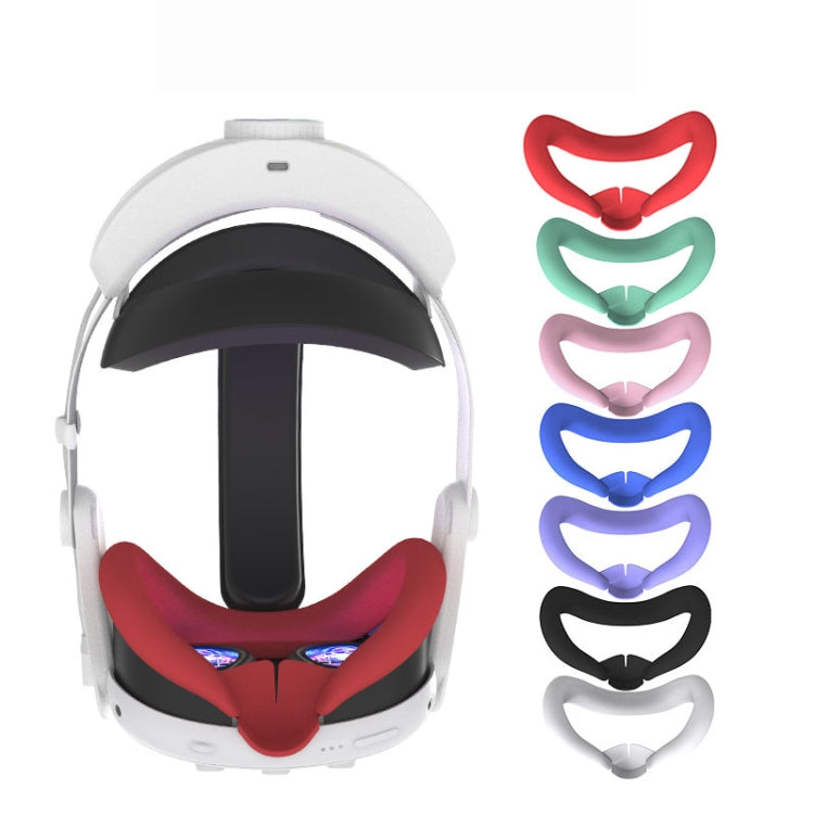 For Meta Quest 3 Silicone Face Cover Eye Mask with Nose Pad(White) - VR Accessories by PMC TechLife | Online Shopping South Africa | PMC TechLife