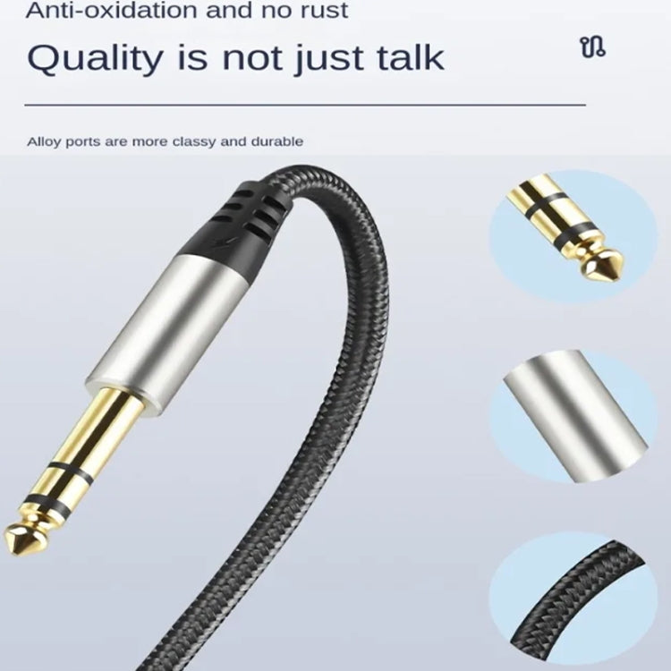 10m Audio Mixing Console Amplifier Drum Connection Cable 6.35MM Male To Male Audio Cable 28AWG OD4.0MM(Silver) - Microphone Audio Cable & Connector by PMC TechLife | Online Shopping South Africa | PMC TechLife | Buy Now Pay Later Mobicred