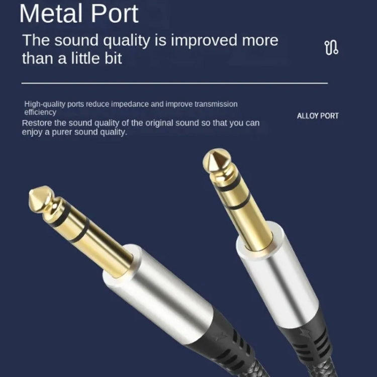 10m Audio Mixing Console Amplifier Drum Connection Cable 6.35MM Male To Male Audio Cable 28AWG OD4.0MM(Silver) - Microphone Audio Cable & Connector by PMC TechLife | Online Shopping South Africa | PMC TechLife | Buy Now Pay Later Mobicred