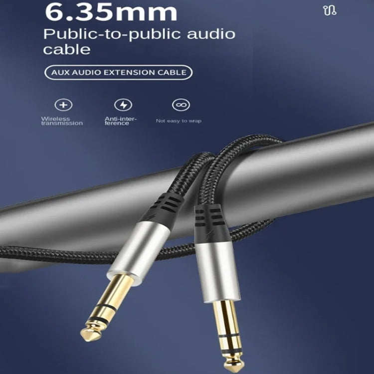 10m Audio Mixing Console Amplifier Drum Connection Cable 6.35MM Male To Male Audio Cable 28AWG OD4.0MM(Silver) - Microphone Audio Cable & Connector by PMC TechLife | Online Shopping South Africa | PMC TechLife | Buy Now Pay Later Mobicred