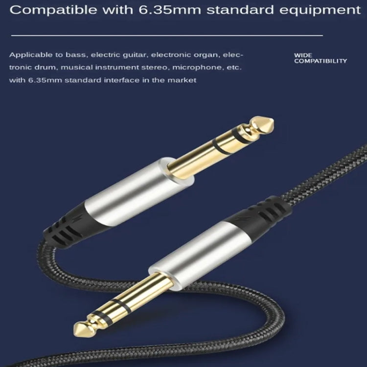 10m Audio Mixing Console Amplifier Drum Connection Cable 6.35MM Male To Male Audio Cable 28AWG OD4.0MM(Silver) - Microphone Audio Cable & Connector by PMC TechLife | Online Shopping South Africa | PMC TechLife | Buy Now Pay Later Mobicred