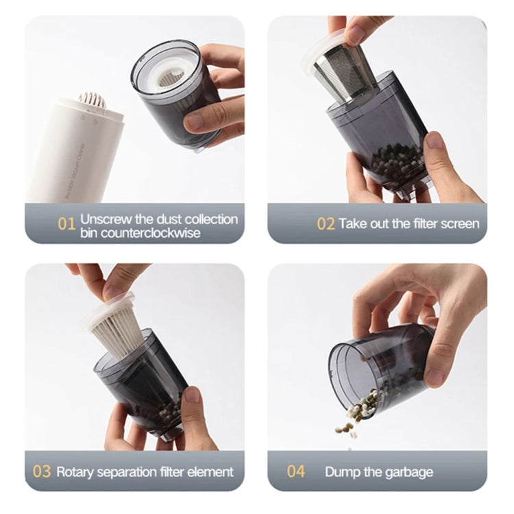 Mini Portable Detachable Wireless Handheld Powerful Car Vacuum Cleaner, Style: Plastic Filter (Black) - Vacuum Cleaner by PMC TechLife | Online Shopping South Africa | PMC TechLife | Buy Now Pay Later Mobicred