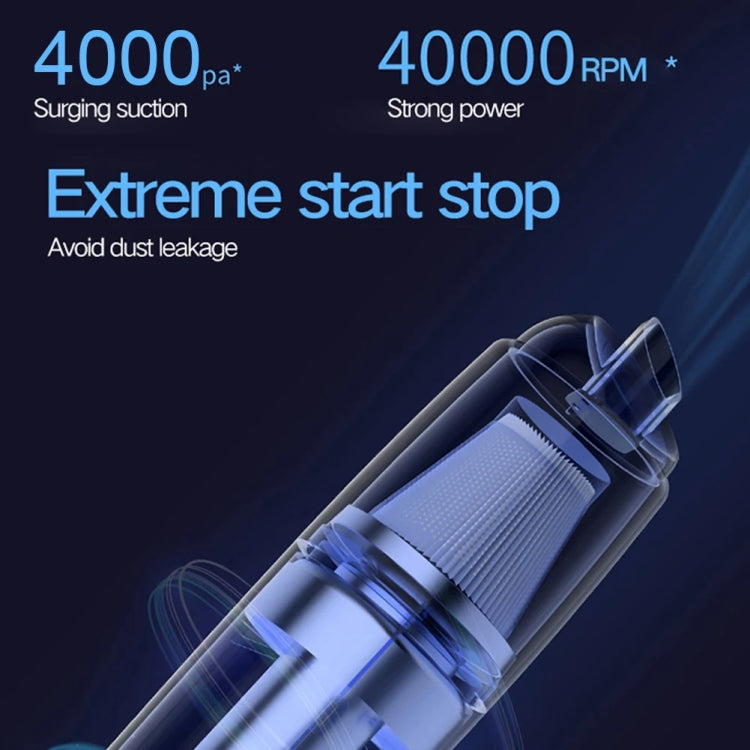 Mini Portable Detachable Wireless Handheld Powerful Car Vacuum Cleaner, Style: Plastic Filter (White) - Vacuum Cleaner by PMC TechLife | Online Shopping South Africa | PMC TechLife | Buy Now Pay Later Mobicred