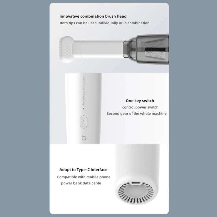 Mini Portable Detachable Wireless Handheld Powerful Car Vacuum Cleaner, Style: Plastic Filter (White) - Vacuum Cleaner by PMC TechLife | Online Shopping South Africa | PMC TechLife | Buy Now Pay Later Mobicred