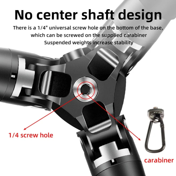 BEXIN RC254 Carbon Fiber Portable Folding Tripod SLR Camera Low Gravity Center Gimbal Photography Bracket - free shipping - PMC TechLife - Order now!