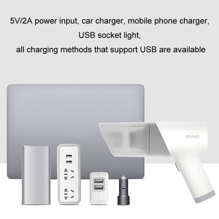 Portable Handheld USB Charging Car Vacuum Cleaner, Color: Wired White - Vacuum Cleaner by PMC TechLife | Online Shopping South Africa | PMC TechLife | Buy Now Pay Later Mobicred