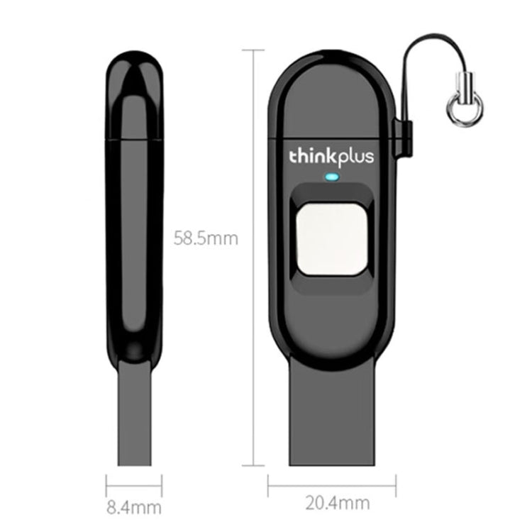 Lenovo Thinkplus TFU301 Dual Interface Type-C+USB Fingerprint Encrypted USB Flash Drive, Capacity: 32G - free shipping - PMC Jewellery - Order now!