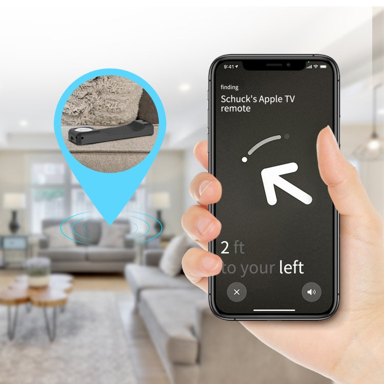 For Apple TV HD / 4K+AirTag AhaStyle PT157 Remote Control Tracker 2 In 1 Silicone Protective Cover(Black) - Remote Control Covers by AhaStyle | Online Shopping South Africa | PMC TechLife | Buy Now Pay Later Mobicred