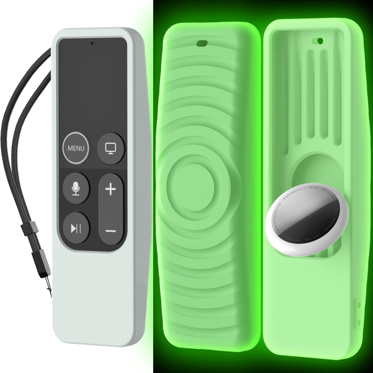 For Apple TV HD / 4K+AirTag AhaStyle PT175 Remote Control Tracker 2 In 1 Silicone Protective Cover(Luminous Green) - free shipping - PMC TechLife - Order now!