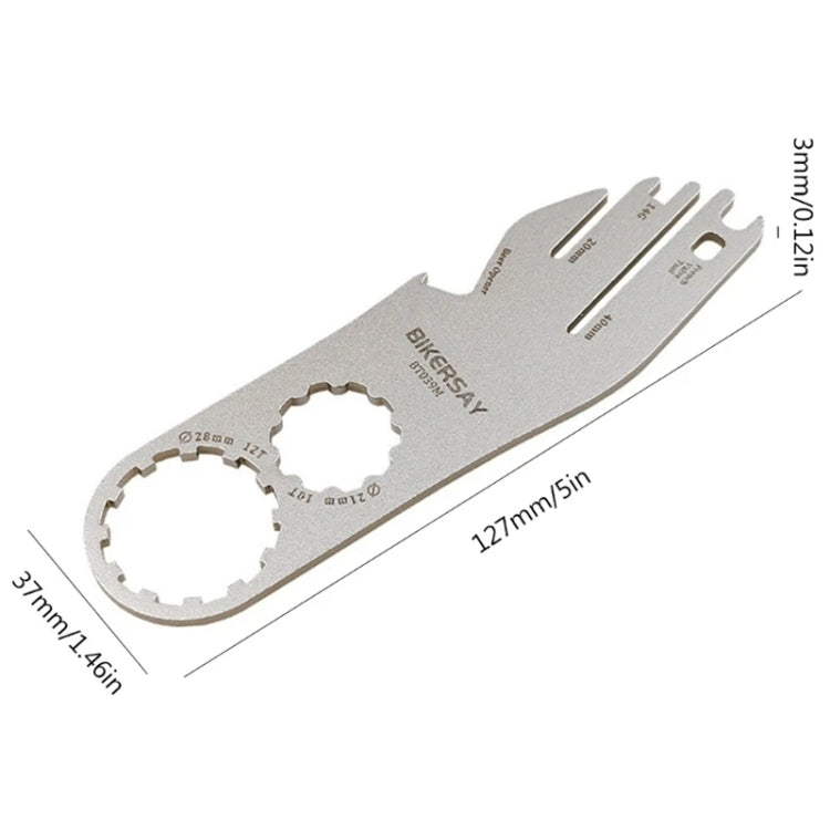 BIKERSAY BT039M 7 In 1 Bicycle Disc Brake Piece Correction Multifunction Wrench Repair Tools - Maintenance tools by BIKERSAY | Online Shopping South Africa | PMc TechLife | Buy Now Pay Later Mobicred