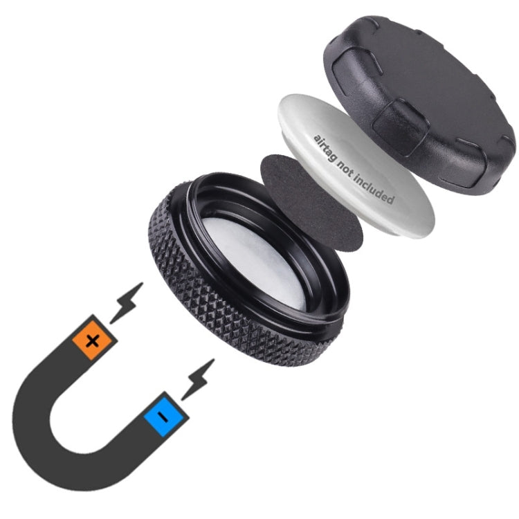 For AirTag Tracker Magnetic Protective Cover Anti-lost Hidden Shell Case(Black) - Other by PMc TechLife | Online Shopping South Africa | PMc TechLife | Buy Now Pay Later Mobicred