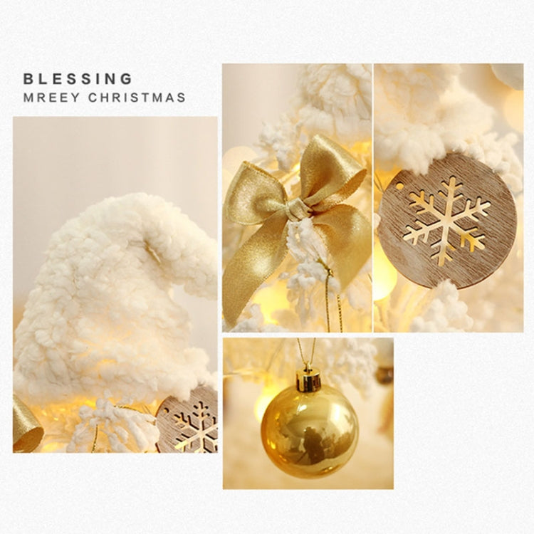 50cm LED Desktop Flocked Mini Christmas Tree Christmas Tree Ornaments Christmas Decorations(White) - Trees by PMC TechLife | Online Shopping South Africa | PMC TechLife