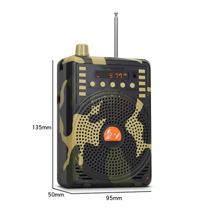 48W Wireless Bluetooth Voice Amplifier with Remote Control Supports USB/TF Card Playback US Plug(Camouflage) - Midrange Speaker & Frequency Divider by PMC TechLife | Online Shopping South Africa | PMC TechLife | Buy Now Pay Later Mobicred