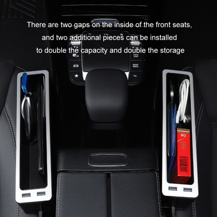 Car Seat Gap Storage Box with 2 USB Charging Port, Color:  Principal Driver Red - Stowing Tidying by PMC TechLife | Online Shopping South Africa | PMC TechLife | Buy Now Pay Later Mobicred
