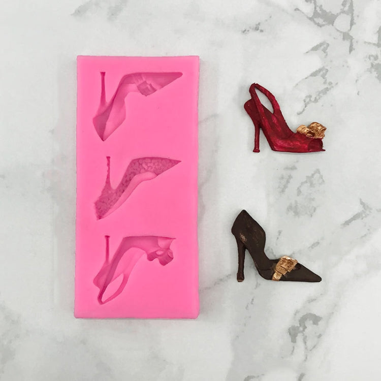 High Heels Sandals Silicone Mold 3D Chocolate Cake Glue Pendant Plaster Mold, Spec: Large - free shipping - PMC TechLife - Order now!