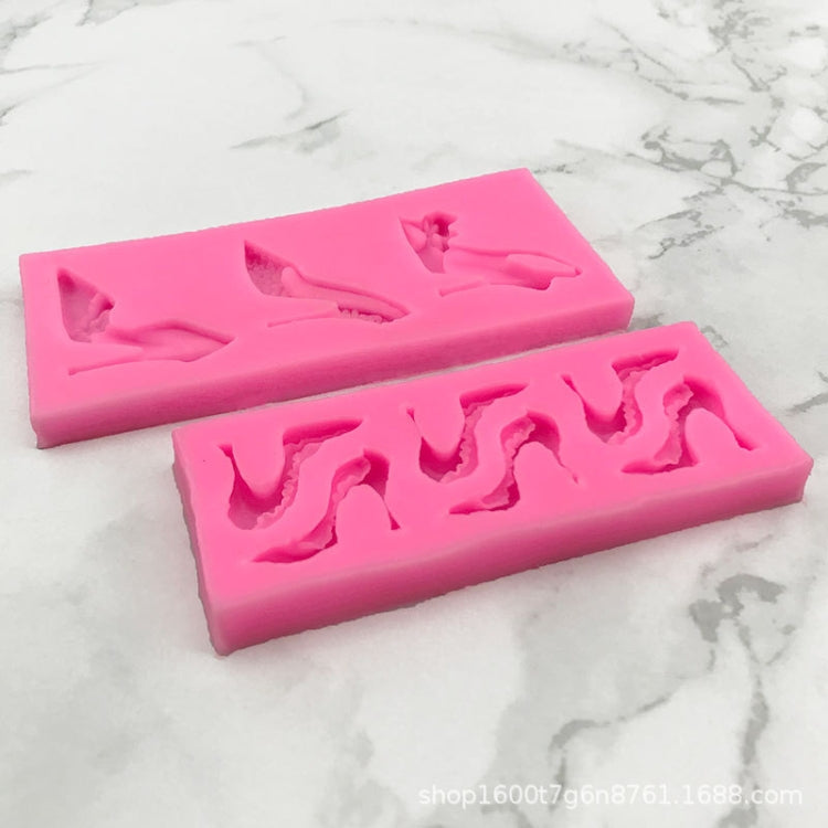 High Heels Sandals Silicone Mold 3D Chocolate Cake Glue Pendant Plaster Mold, Spec: Large - free shipping - PMC TechLife - Order now!