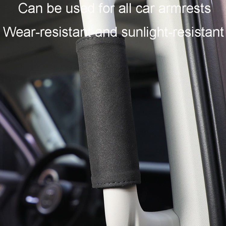 1pair Car Door Handle Decorative Anti-Scratch Cover Car Slippery Leather Inner Door Handle Protective Cover(Black) - Car Interior Mouldings by PMC TechLife | Online Shopping South Africa | PMC TechLife | Buy Now Pay Later Mobicred