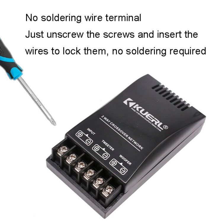 KUERL 2 Way Car Audio Frequency Divider Stereo Car Speaker Crossover Filter - free shipping - PMC TechLife - Order now!